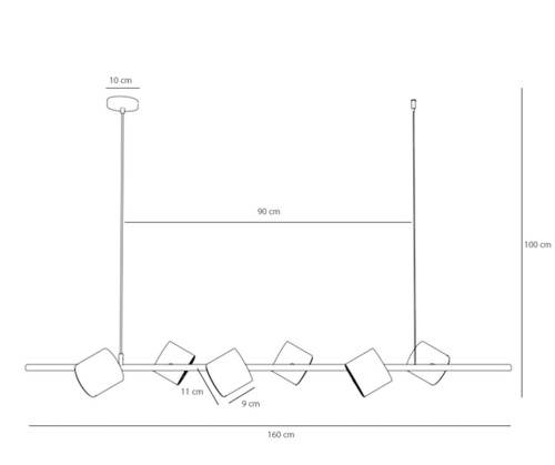 Skontrolujte Závesná lampa Aldex Bot 6 čierna 1047K