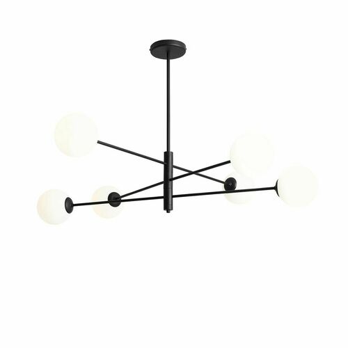 Skontrolujte Plafón Aldex Homme 6 čierny kov/sklo LED E14 108 cm 1090PL_K1