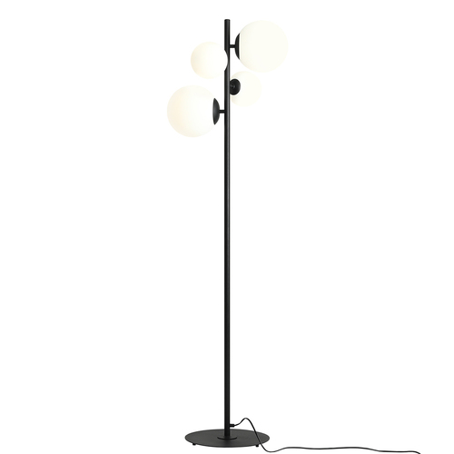 Skontrolujte Stojaca lampa Aldex Bloom čierna kov/sklo 4x E14/E27 1091A1