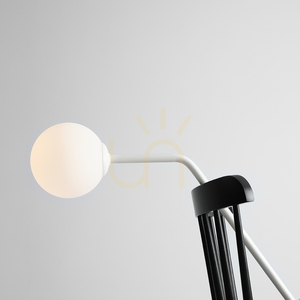 Stolová lampa Aldex Pure White, biely kov a sklo, 62 cm, E14, 1064B small 2
