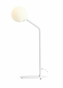 Stolová lampa Aldex Pure White, biely kov a sklo, 62 cm, E14, 1064B small 0