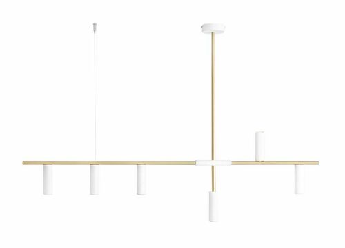 Skontrolujte Závesné svietidlo Aldex Trevo 6 White Brass 1097K40