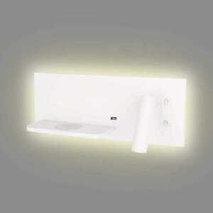 Nástenné svietidlo Max Light Superior W0291L biele 9W USB indukčná nabíjačka small 2