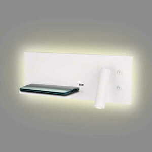 Nástenné svietidlo Max Light Superior W0291L biele 9W USB indukčná nabíjačka small 3
