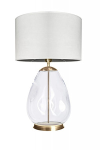 Priehľadná ručne vyrobená stolová lampa STORM L - Famlight small 0