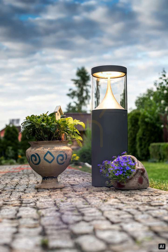 Skontrolujte Vonkajšie stĺpikové svietidlo NORLYS Egersund 1285GR grafit LED 20,3 W 63 cm