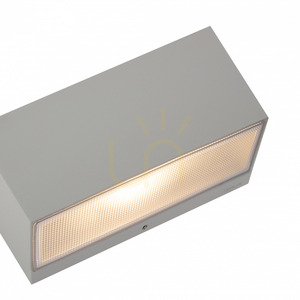 Vonkajšie nástenné svietidlo hore-dole Asker Big 1300AL svetlosivé RAL 9006 LED 8,3 W 3000 K Norlys small 3