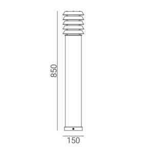 Svetelný stĺp ALTA 85cm 1440GA E27 pozinkovaný Norlys. small 1
