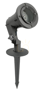 Záhradný reflektor Sande 1592GR s hrotom, grafitový RAL 7016, LED GU10 3000 K NORLYS small 2