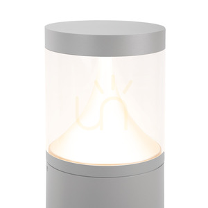 Záhradný stĺpik LED Egersund 1285AL 63 cm, svetlosivý RAL 9006, 20,3 W 3000 K NORLYS small 2