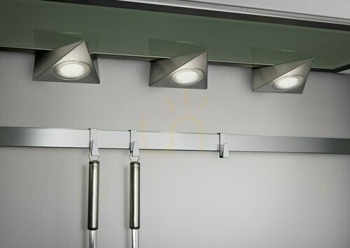 Skontrolujte Súprava 3 LED svietidiel pod skrinky Trio ECCO 273370307 – matný nikel