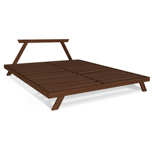 Manželská posteľ WoodMan Allegro 140x200 z masívneho bukového dreva, orech WUA-00796 small 1