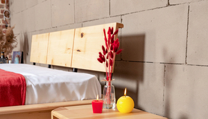 Manželská posteľ WoodMan LOFT 140 × 200 z bukového dreva, prírodný ľanový olej, WUA-01249 small 2