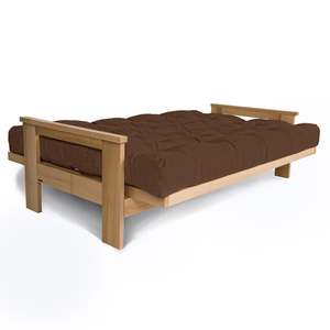 Rozkladacia pohovka WoodMan Mexico surové drevo hnedá 210x145 cm SKU 100620 small 2