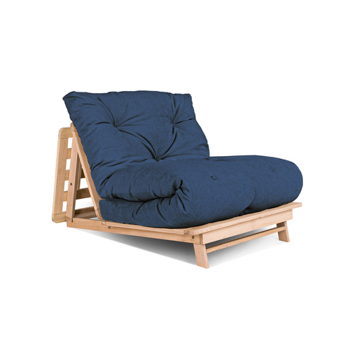 Skontrolujte Futon pohovka WoodMan Layti 90 bukové drevo modrá WUA-00888