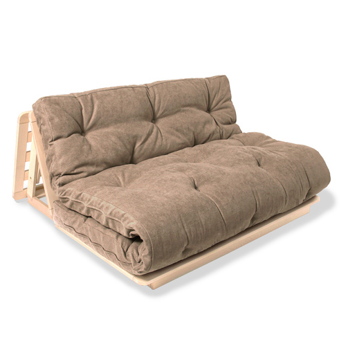 Pohovka WoodMan Layti 140 futon z bukového dreva, béžová, WUA-01117