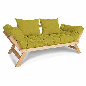 Rozkladacia pohovka WoodMan Allegro bukové drevo, zelené čalúnenie, WUA-00379 small 0