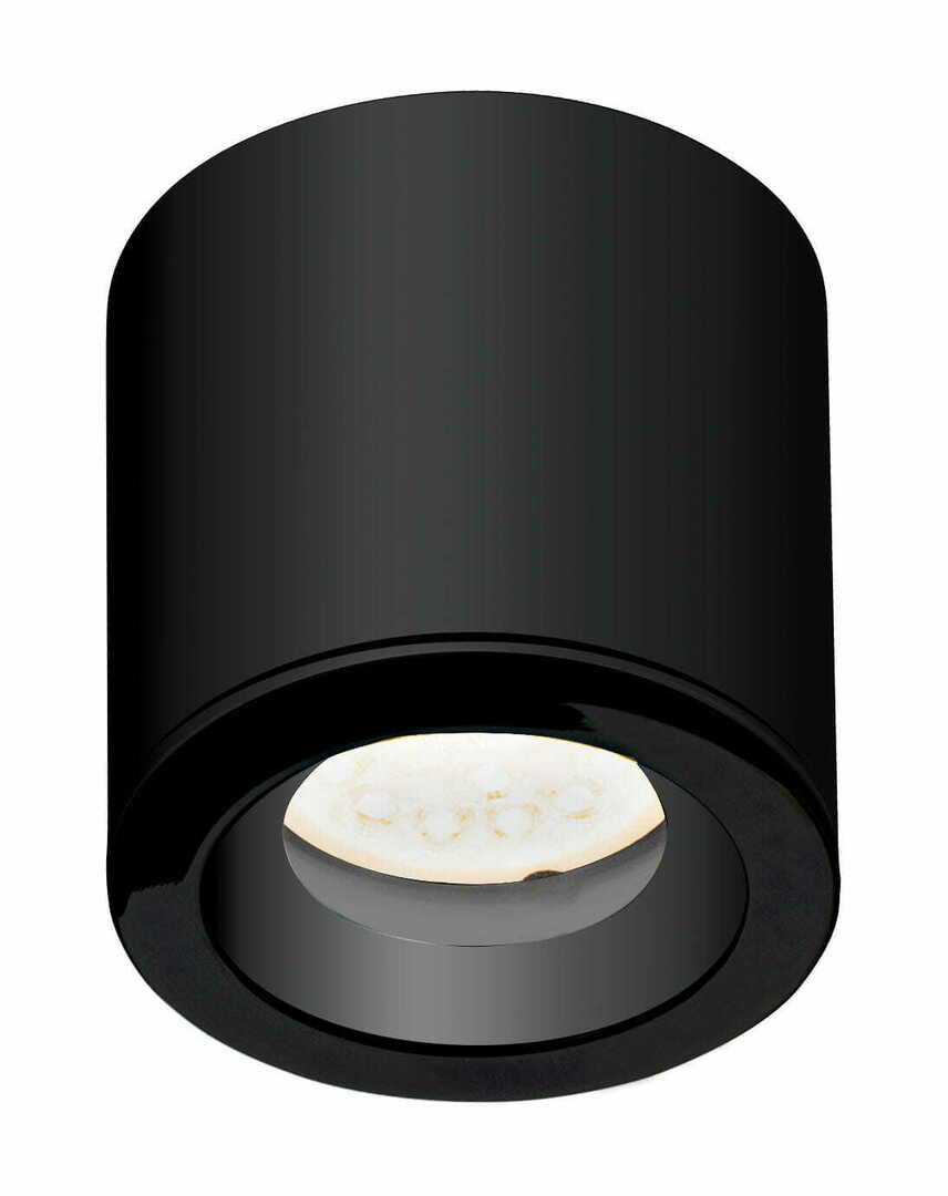 Plafond Max Light FORM C0216 svart GU10 IP65 8 cm