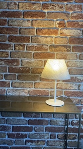 ALLAN E27 LEN nočný stolík / stolová lampa biele tienidlo prírodné plátno small 5