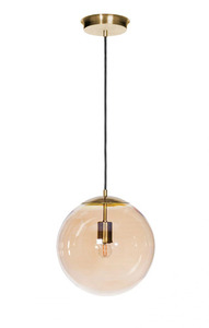 Moderná sklenená závesná lampa Muna set 1 jantárová small 0