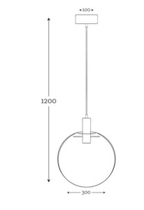 Štýlová závesná lampa Muna set 1 transparentná meď/mosadz/patina small 1