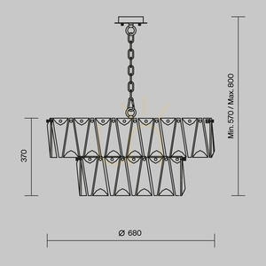 Krištáľové závesné svietidlo Maytoni PUNTES MOD043PL-12G zlaté 12xE14 68 cm small 9