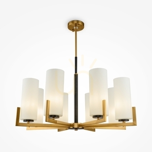 Luster Maytoni Fortano MOD089PL-08BS, čierny a mosadzný, 8 × E27, Ø76 cm small 0