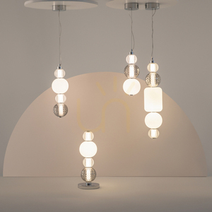 Závesné svietidlo COLLAR Maytoni P069PL-L17CH3K LED 17W 950 lm 3000K chróm sklo 169 cm small 3