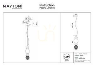 Závesné svietidlo COLLAR Maytoni P069PL-L17CH3K LED 17W 950 lm 3000K chróm sklo 169 cm small 8