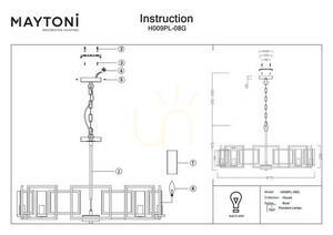 Závesné svietidlo BOWI H009PL-08G Maytoni small 4