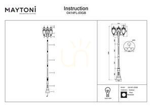 Vonkajšia stojaca lampa FLEUR O414FL-03GB IP44 Maytoni small 3