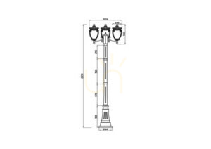 Vonkajšia stojaca lampa FLEUR O414FL-03GB IP44 Maytoni small 4
