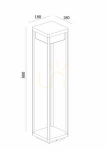 BAKER STREET svetelný stĺp O021FL-L10B3K IP65 Maytoni. small 8