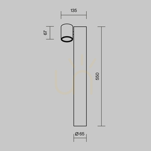 Čierne záhradné stĺpikové svietidlo Maytoni WALL STREET O010FL-01B GU10 IP54 55 cm small 9