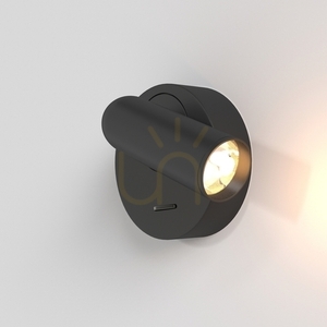 Čierne LED nástenné svietidlo Maytoni MIRAX C038WL-L3B3K, 3,2 W, 3032 K small 5