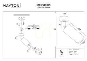 Plafón FOCUS C017CW-01MG Maytoni small 5