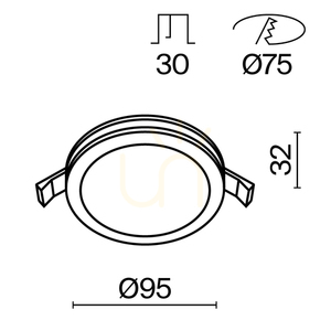 PHANTON DL2001-L12W zapustené svietidlo Maytoni small 9