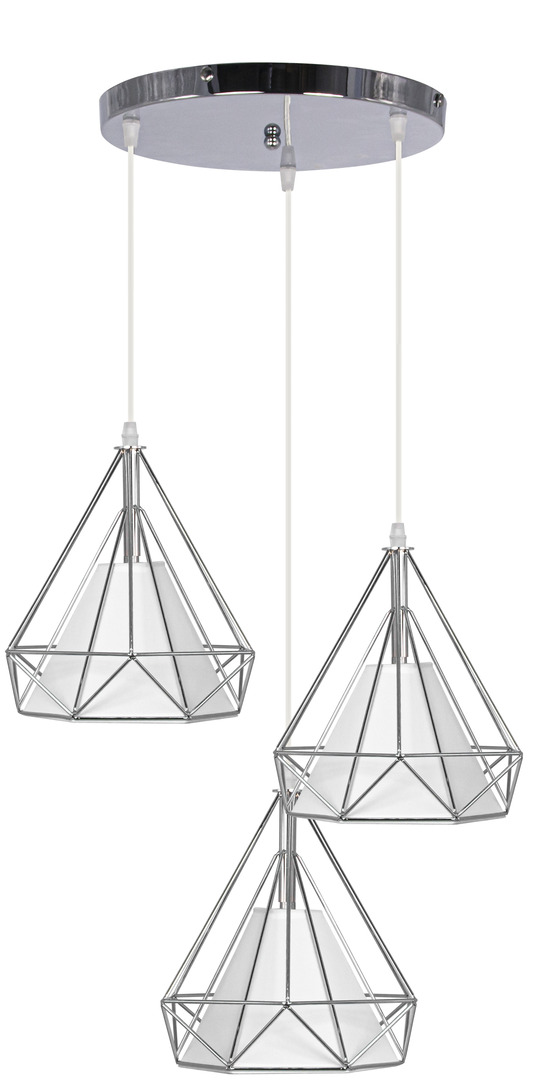 PIRAMIDA 8804/3 závesné svietidlo 3lb.E27 CHROME