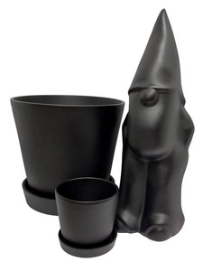 Dekoratívna figúrka Gnome - matná čierna small 5