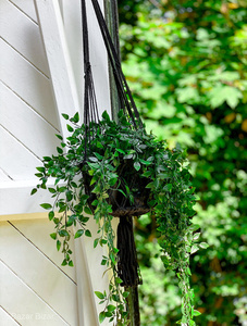 Macrame držiak na rastliny - čierny - L small 2