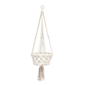 Macrame držiak na rastliny - biely - L small 0