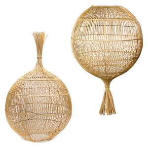 Ažurové závesné svietidlo - Stojacia lampa Wonton, E27, ratan small 0