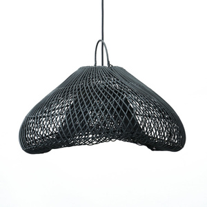 Závesná lampa Boho - The Cloud M, E27, ratan, čierna small 3