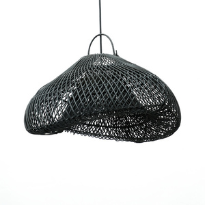 Závesná lampa Boho - The Cloud M, E27, ratan, čierna small 0