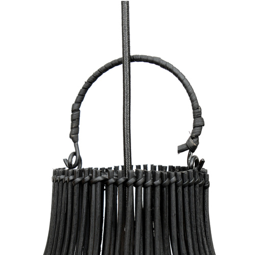 Skontrolujte Čierna pletená závesná lampa - The Lobster Trap L, E27, ratan