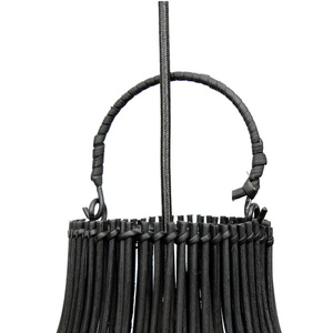 Čierna pletená závesná lampa - The Lobster Trap L, E27, ratan small 1
