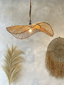 klobúková lampa - The Chapeau L, E27, ratan, boho štýl small 1
