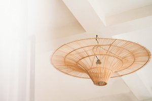 Závesná lampa na klobúk - The Sky Pendant XXL, E27, ratan, boho štýl small 2