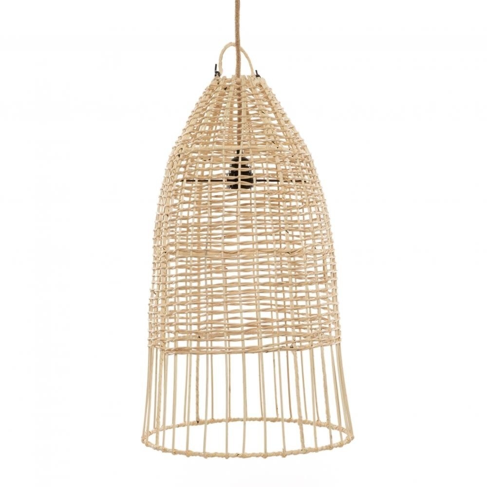 Dining room lamp - The Elba M, rattan, E27, woven boho style lamp
