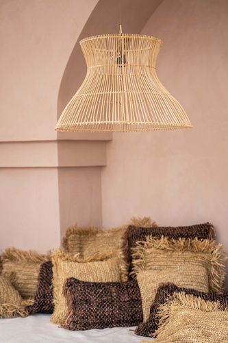 Skontrolujte Lampa do obývačky - The Flirt L, E27, prírodný ratan, scandi boho